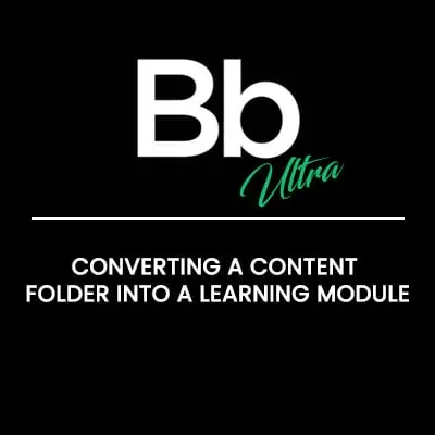 Converting a Content Folder into a Learning Module