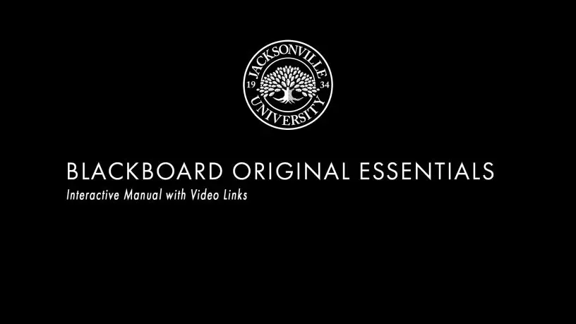 Blackboard Learn Manual