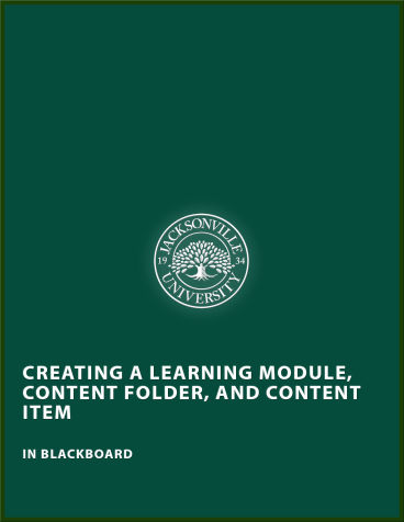 Creating a Learning Module